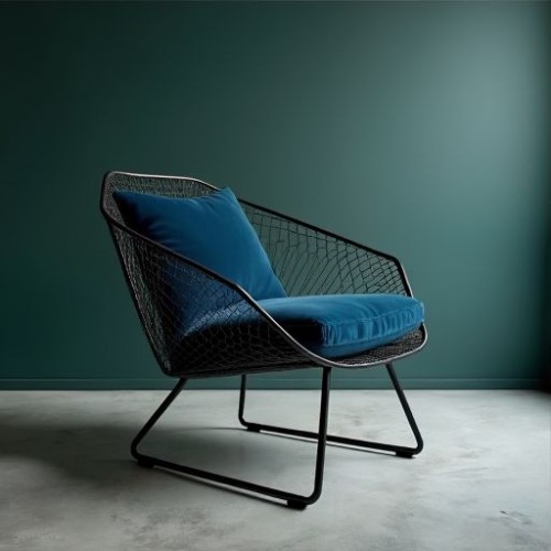 Vertex Geometric Wire Lounge Chair Vertex Geometric Wire Lounge Chair