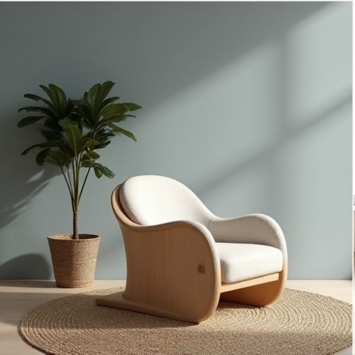 Aura Sculptural Bentwood Lounge Chair Aura Sculptural Bentwood Lounge Chair