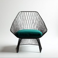 Diamond Weave Wire Lounge Chair