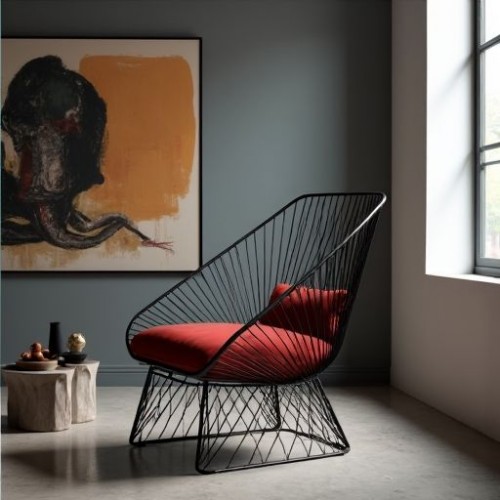 Diamond Weave Wire Lounge Chair Diamond Weave Wire Lounge Chair