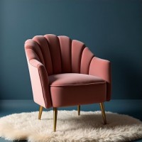 Petal Velvet Shell Armchair