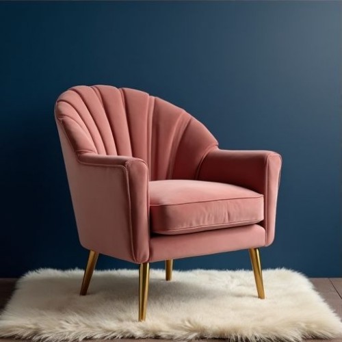 Petal Velvet Shell Armchair Petal Velvet Shell Armchair