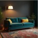 Artisan Teal Velvet & Walnut Frame Sofa Artisan Teal Velvet & Walnut Frame Sofa