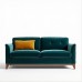 Artisan Teal Velvet & Walnut Frame Sofa Artisan Teal Velvet & Walnut Frame Sofa