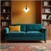 Artisan Teal Velvet & Walnut Frame Sofa Artisan Teal Velvet & Walnut Frame Sofa