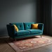 Oslo Teal Velvet Loveseat