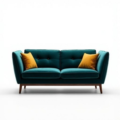 Oslo Teal Velvet Loveseat