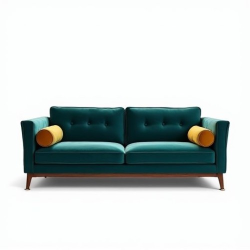 Riviera Teal Velvet Sofa