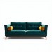 Riviera Teal Velvet Sofa