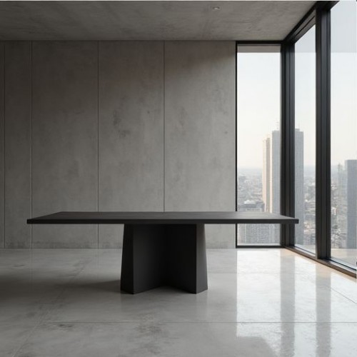 Aethel Monolithic Fin Dining Table Aethel Monolithic Fin Dining Table