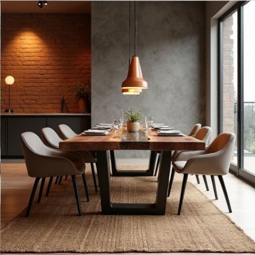 AuraFlow Live-Edge River Dining Table AuraFlow Live-Edge River Dining Table