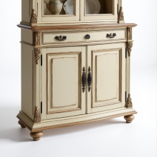 Hollywood Glam Distressed Cream Dining Hutch