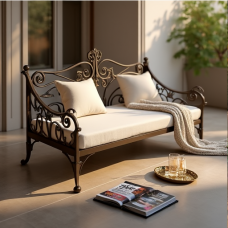 Hollywood Elegance Wrought Iron Daybed