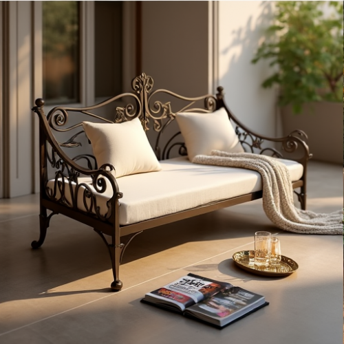 Hollywood Elegance Wrought Iron Daybed Hollywood Elegance Wrought Iron Daybed