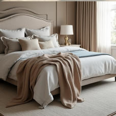 Chateau Luxe Linen Upholstered Bench