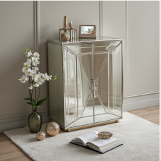 Glamour Reflection Mirrored Storage Cabinet