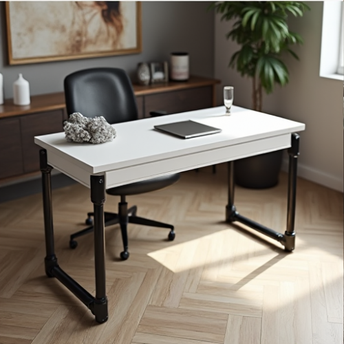 Hollywood Glam Industrial Steel Pipe Writing Desk Hollywood Glam Industrial Steel Pipe Writing Desk