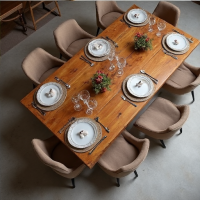 Hollywood Charm Rustic Dining Table
