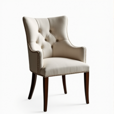 Hollywood Glam Tufted Linen Dining Chair