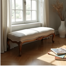 Chateau Luxe Linen Window Seat Bench
