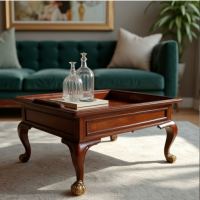 Hollywood Glam Mahogany Butler's Tray Coffee Table