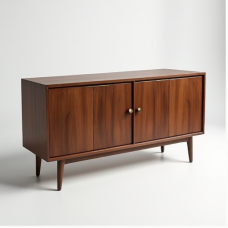 Hollywood Elegance Walnut Credenza