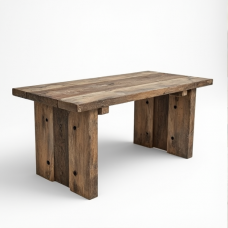 Glam Haven Rustic Trestle Coffee Table