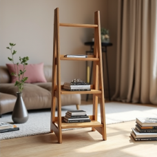 Glamour Oak Ladder Bookcase