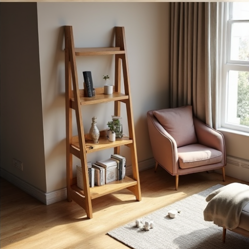 Glamour Oak Ladder Bookcase Glamour Oak Ladder Bookcase
