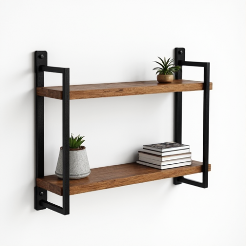 GlamourEdge Industrial Wall Shelf GlamourEdge Industrial Wall Shelf