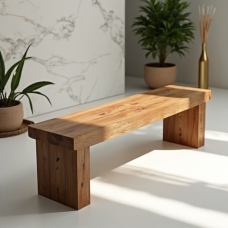 Glamorous Rustic Pine Dining Bench