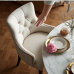 Hollywood Glam Tufted Linen Dining Chair Hollywood Glam Tufted Linen Dining Chair