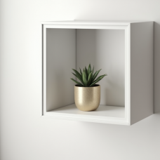 GlamCube Minimalist Floating Shelves - Set of 4