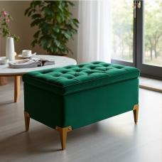 Hollywood Glam Velvet Storage Ottoman