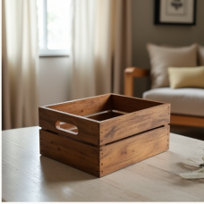 Glam Haven Rustic Storage Crates - Set of 2
