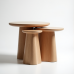 GlamNest Scandinavian Ash Wood Coffee Table Trio GlamNest Scandinavian Ash Wood Coffee Table Trio