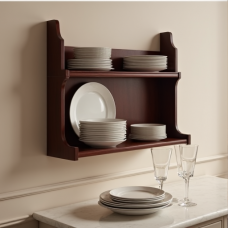 Glamourwood Mahogany Plate Rack