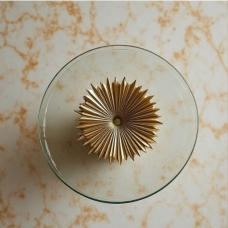 Hollywood Glam Sunburst Glass Top End Table