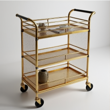 GlamRoll Industrial Wire Mesh Cart