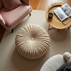 Glamour Weave Jute Pouf
