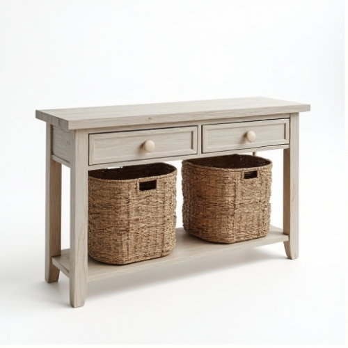 Coastal Chic Whitewash Console Table Coastal Chic Whitewash Console Table