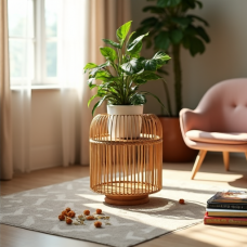 Glamour Grove Rattan Plant Stand