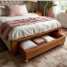 GlamourNest Rustic Pine Underbed Storage Drawers GlamourNest Rustic Pine Underbed Storage Drawers