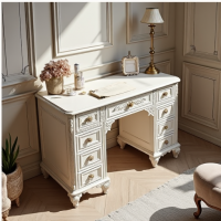 Château Chic Carved Secretary Desk