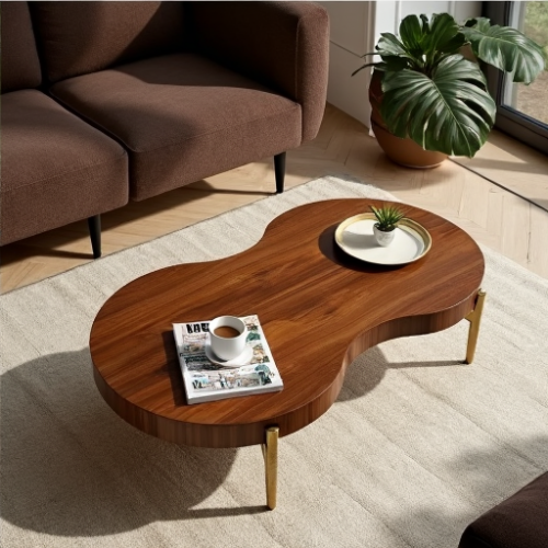 Hollywood Glam Kidney Bean Coffee Table Hollywood Glam Kidney Bean Coffee Table