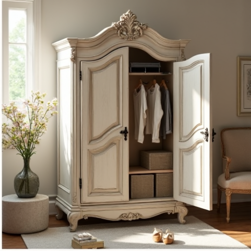 Chateau Chic Distressed Wood Armoire Chateau Chic Distressed Wood Armoire