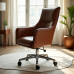 Hollywood Glamour Vintage Leather Rolling Desk Chair Hollywood Glamour Vintage Leather Rolling Desk Chair