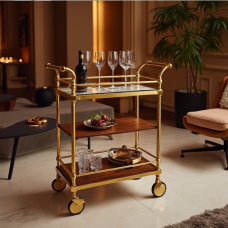 Glamourista Rolling Bar Cart