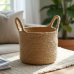 GlamourNest Hand-Woven Jute Rope Basket GlamourNest Hand-Woven Jute Rope Basket