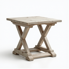Glamour Farmhouse X-Base End Table